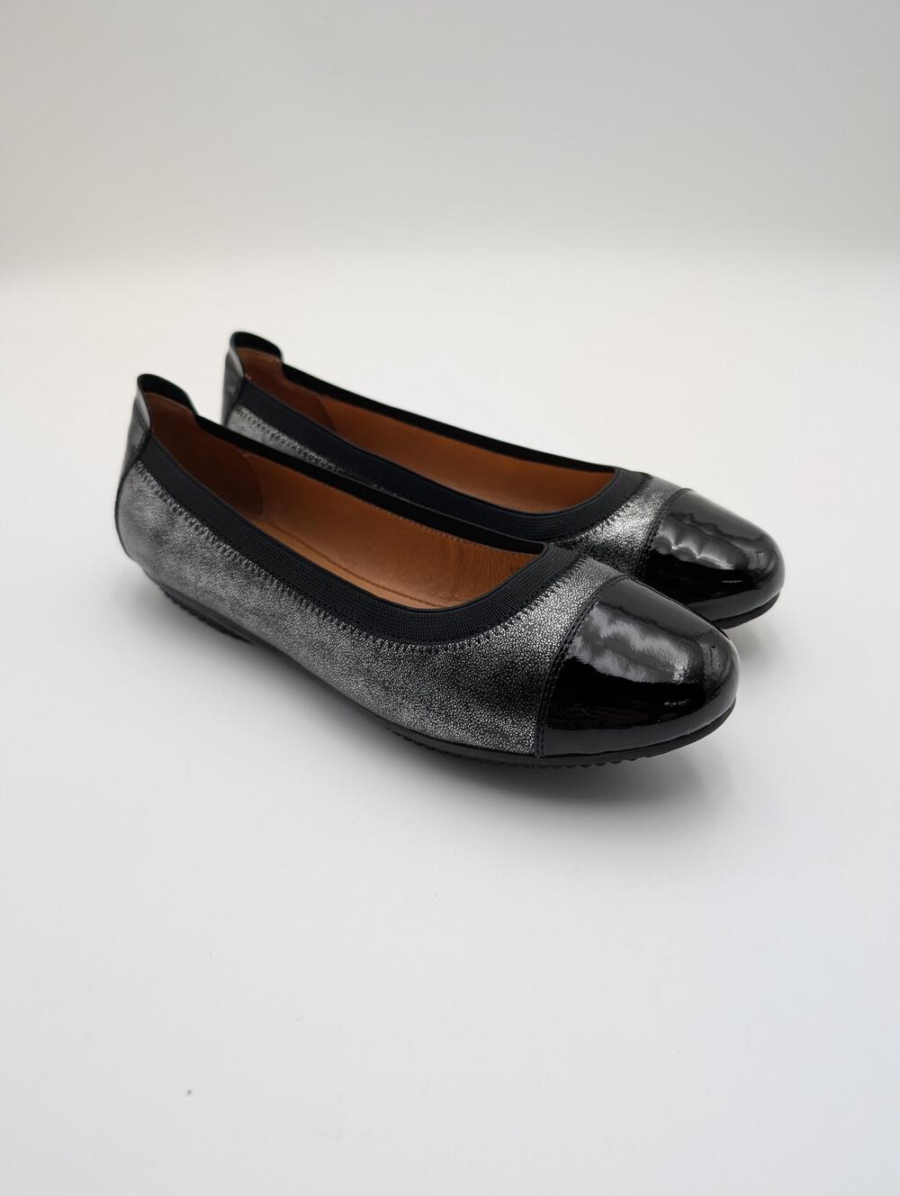 Josef Seibel Ballet Flats Shoes Womens Size 5 Gray Leather Double Air Reaction